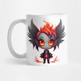 Fiery Enchantress: Adorable Dark Fairy Mug